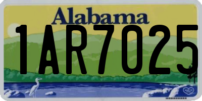 AL license plate 1AR7025