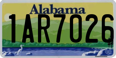 AL license plate 1AR7026