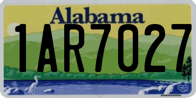 AL license plate 1AR7027