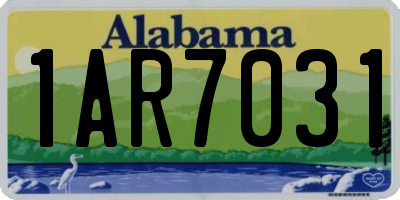AL license plate 1AR7031