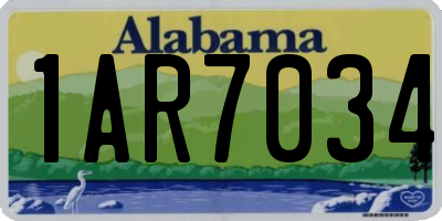 AL license plate 1AR7034
