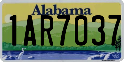 AL license plate 1AR7037