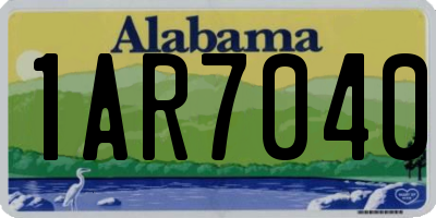AL license plate 1AR7040