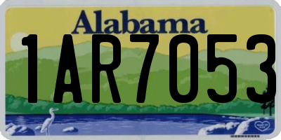 AL license plate 1AR7053