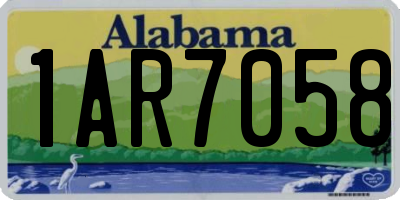 AL license plate 1AR7058