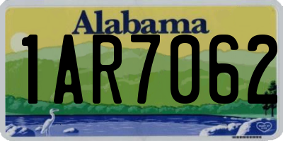 AL license plate 1AR7062