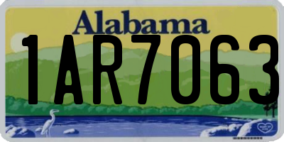 AL license plate 1AR7063