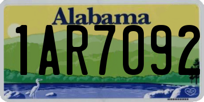 AL license plate 1AR7092