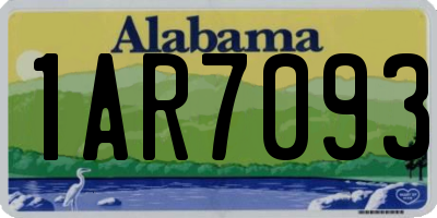 AL license plate 1AR7093