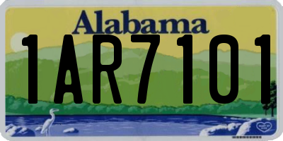 AL license plate 1AR7101