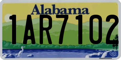 AL license plate 1AR7102