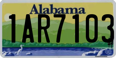 AL license plate 1AR7103