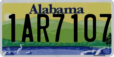 AL license plate 1AR7107