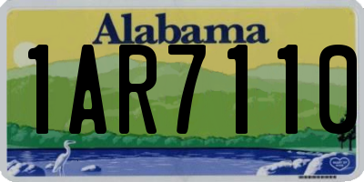 AL license plate 1AR7110