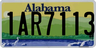 AL license plate 1AR7113