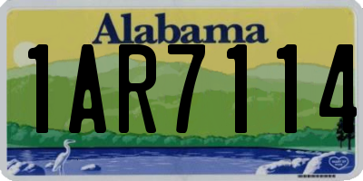 AL license plate 1AR7114