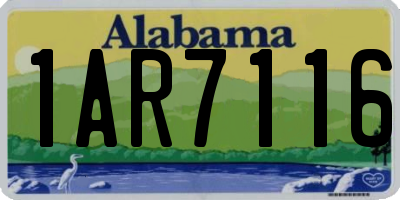 AL license plate 1AR7116