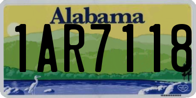 AL license plate 1AR7118