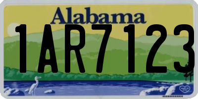 AL license plate 1AR7123