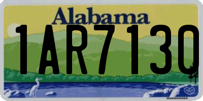 AL license plate 1AR7130