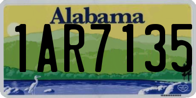 AL license plate 1AR7135
