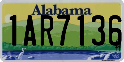 AL license plate 1AR7136