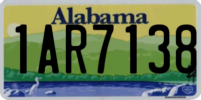 AL license plate 1AR7138
