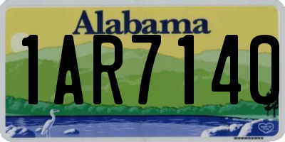 AL license plate 1AR7140