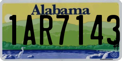 AL license plate 1AR7143