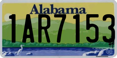 AL license plate 1AR7153