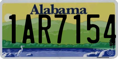 AL license plate 1AR7154