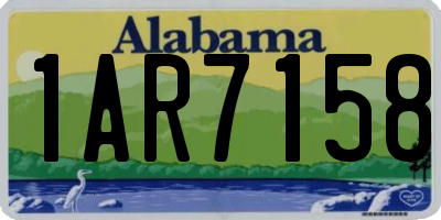 AL license plate 1AR7158
