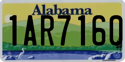 AL license plate 1AR7160