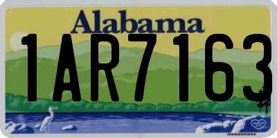 AL license plate 1AR7163