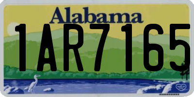 AL license plate 1AR7165