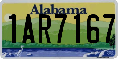 AL license plate 1AR7167