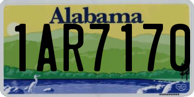 AL license plate 1AR7170