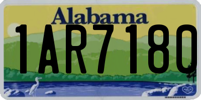AL license plate 1AR7180