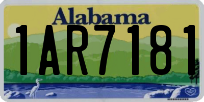 AL license plate 1AR7181