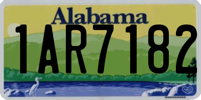 AL license plate 1AR7182