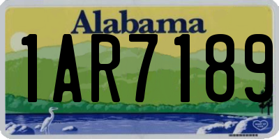AL license plate 1AR7189