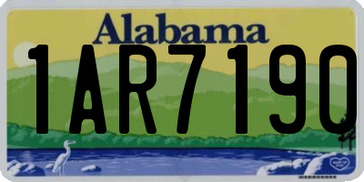 AL license plate 1AR7190