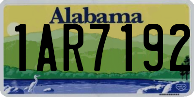 AL license plate 1AR7192