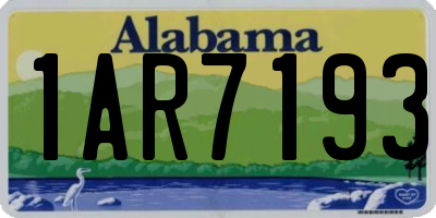AL license plate 1AR7193