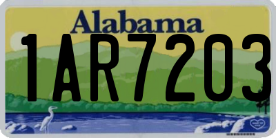 AL license plate 1AR7203