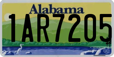 AL license plate 1AR7205