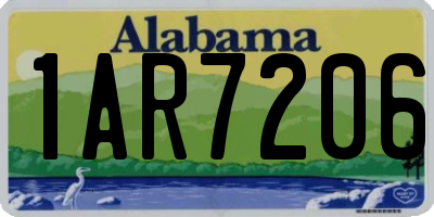 AL license plate 1AR7206