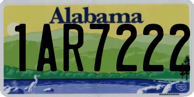 AL license plate 1AR7222