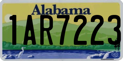 AL license plate 1AR7223