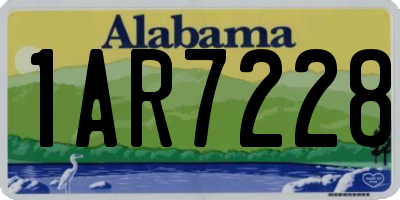 AL license plate 1AR7228